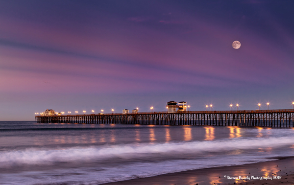 pier and moon
